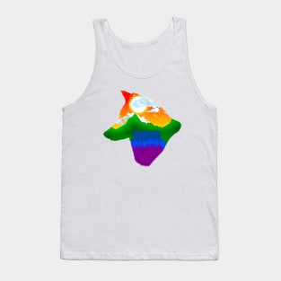 Rainbow pride wolf Tank Top